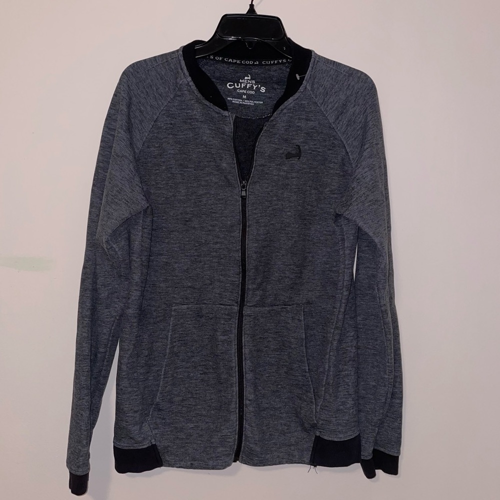 Cuffy’s Cape Cod Gray Zip-Up Jacket Size Medium *Small Flaw*